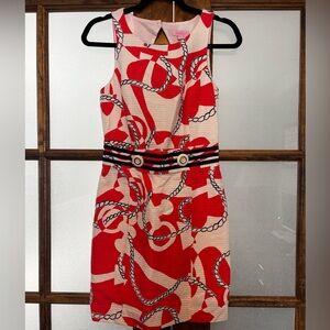 Lilly Pulitzer Booze Cruise Orange and White Dress